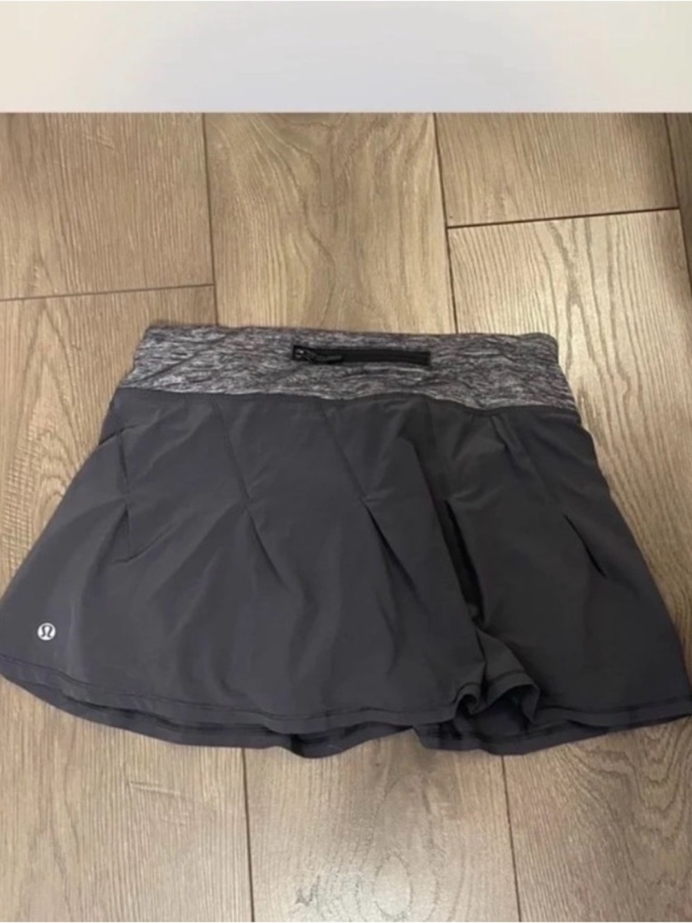lululemon athletica Gray Athletic Skort with Heathered Waistband